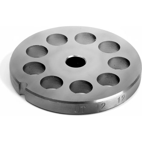 Tre spade - raut piastra per tritacarne 12 foro 12 ,acciaio inox auto affilanti qualità professionale
