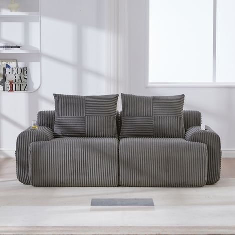 Divano 2 posti modulare con portabicchieri 200 cm OKMYHOME (1/5)