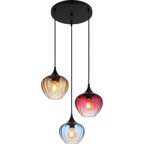 Globo - lámpara colgante - SANDER - multicolor - vidrio - Ø 45cm (1/5)