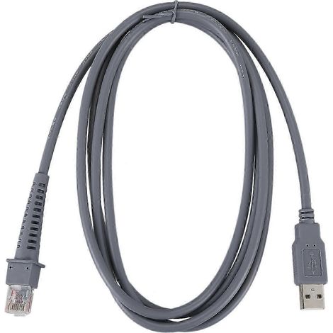 Câble USB A mâle vers RJ45 de 2 m (7 pi) compatible avec les lecteurs de codes-barres Symbol LS4278, LS2208 et 2208AP (simple). WHBYV (1/4)