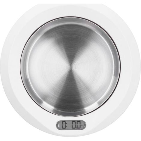 Bol de pesée intelligent blanc pour animaux de compagnie, balance numérique portable, récipient pour aliments (1/5)