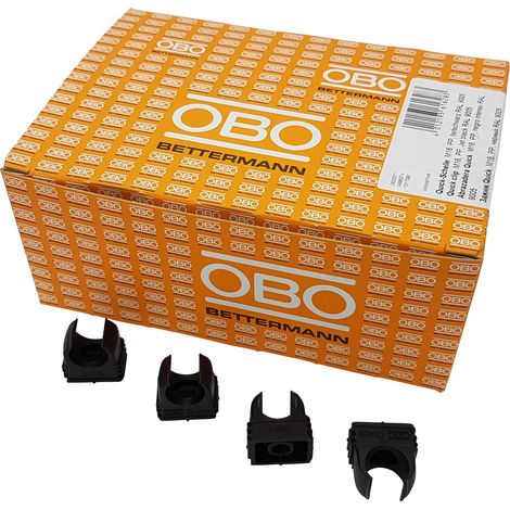 OBO Bettermann Quick-Schelle M16 Polypropylen tiefschwarz RAL 9005, 100 Stück, 2149559