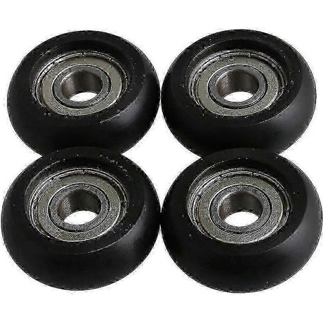Poulie de guidage en acier noir avec roulement à billes 8x32x12mm, lot de 4 HwyS (1/2)