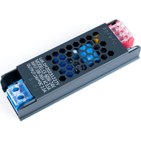 Alimentation LED 24V 60W slim - 2.5A - IP20 (1/5)