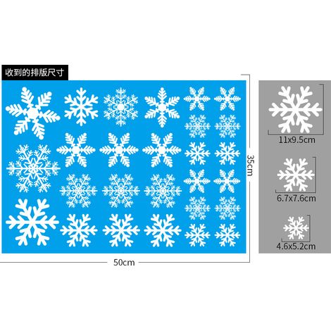 Autocollants statiques flocons de neige de Noël, autocollants décoratifs de Noël pour vitres, décorations de fenêtre pour le Nouvel An, autocollants flocons de neige dorés et argentés pour fenêtres.