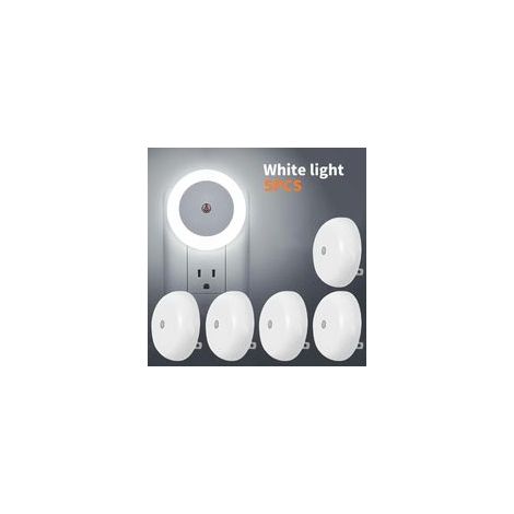 [Confezione da 5] Luce notturna da parete automatica con sensore di movimento, luce LED bianca calda da 0,5 W, ideale per camere da letto, bagni, corridoi e cucine (luce bianca fredda). - Crezuo