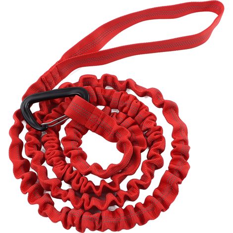 Corde de traction vélo enfant rouge, barre de remorquage légère, élastique flexible, conception ergonomique, économie d'effort, sécurité (1/5)