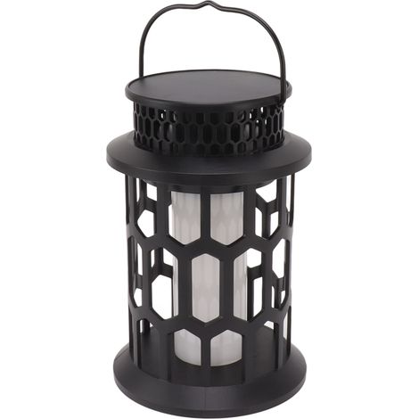 Lanterne solaire flammes vacillantes extérieure suspendue déco 28 LED étanche IP65 pour jardin terrasse cour (1/5)