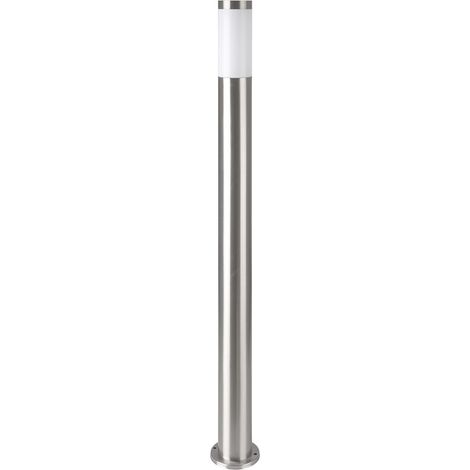 Lampione da giardino moderno 45 cm argento rotondo Ø10cm 1xE27 60W IP44 BROOKLYN Eko-Light (1/5)