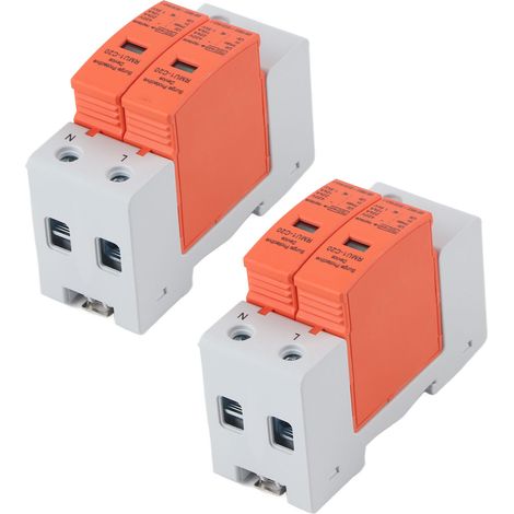 Parafoudre 2P 420V RMU1-C20, Protection contre Surtensions AC, Disjoncteur 2Pcs, Interrupteur Sectionneur pour Tableau Électrique (1/5)