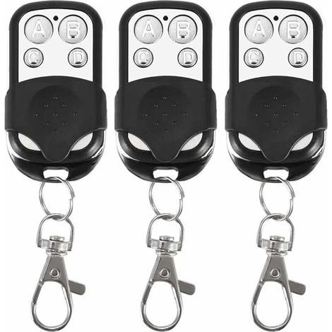 Set mit 3 Universalfernbedienungen für automatische Tore, 433,92 MHz Frequenz, Festcode, 4 Tasten zur Steuerung von bis zu 4 Toren (1/4)