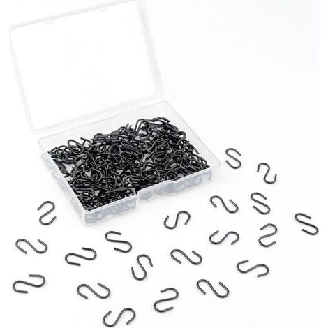 Miniatur-S-Haken aus Edelstahl – 100-teiliges Set mit Aufbewahrungsbox für Schmuck, Schlüsselanhänger und Bastelarbeiten