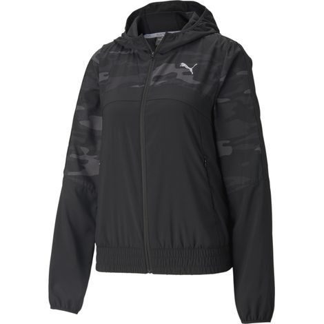 Puma RUN GRAPHIC Damen-Kapuzenjacke schwarz 52083601 r S
