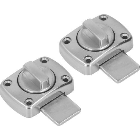 Vis de verrouillage à boulon rotatif, serrure en alliage de Zinc pour meubles, porte de salle de bains, argent (1/5)