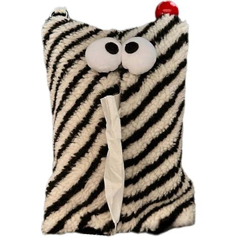Boîte à mouchoirs mignonne de dessin animé, boîte à mouchoirs de voiture, tiroir en peluche girly, sac à mouchoirs pour la maison, boîte à mouchoirs suspendue D (1/5)