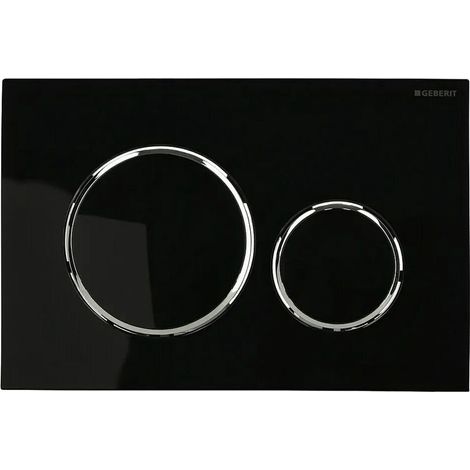 [GEBRAUCHT] B-Ware GEBERIT Betätigungsplatte Sigma 20 2-Mengen-Spülung schwarz Hochglanz 24,6cm (1/2)