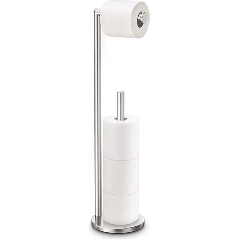 1 Support De Papier Toilette, Acier Inoxydable 304, Base Lourde Antidérapante, Pour 5 Rouleaux, Salle De Bain (1/5)