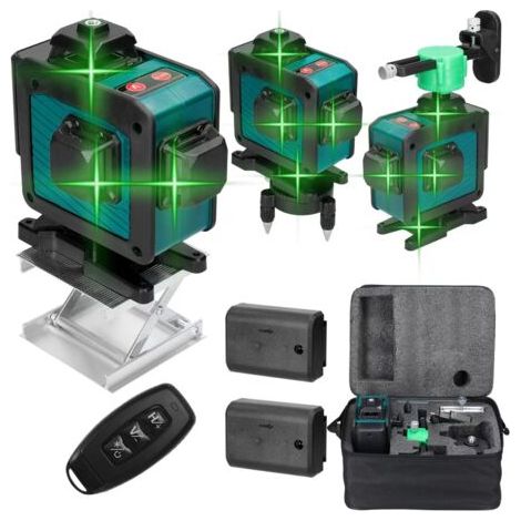 royaluxe-Niveau de haute précision à 16 lignes avec niveau laser vert rotatif auto-nivelant, adapté à la fixation de carrelage et à la décoration murale.