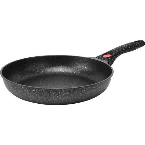 Padella antiaderente in alluminio pressofuso da 28 cm con manico alto removibile, adatta a piani cottura a induzione e forni. (1/4)