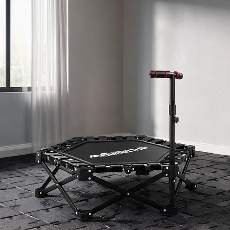 Trampoline fitness pliable adulte Ø104 cm poignée réglable nero (1/5)