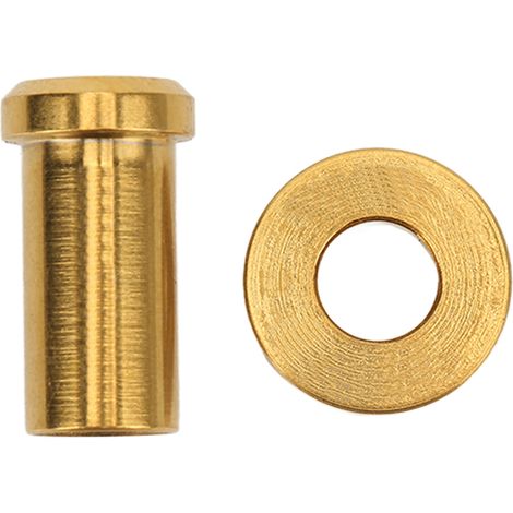 Convient aux écrous d'étrier de frein, écrous de fixation en acier inoxydable/alliage de titane à bride en C avec rondelles, 15 mm doré pour vélos de route. (1/5)