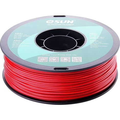 eSUN ABS+ Filament, 1.75mm, 1000g eSUN ABS+ Filament 1.75mm 1000g Fire Engine Red (1/3)