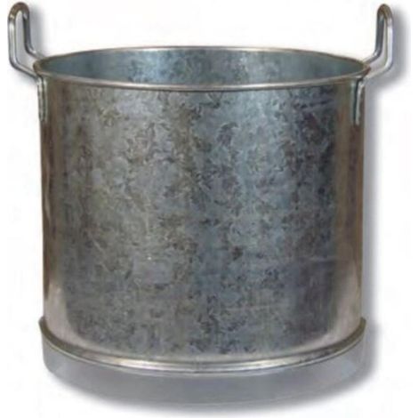 Seau en acier 50L – Ø 42,5 cm x Hauteur 36 cm – Résistant aux chocs – Pour chantiers humides et espaces confinés – Visiodirect