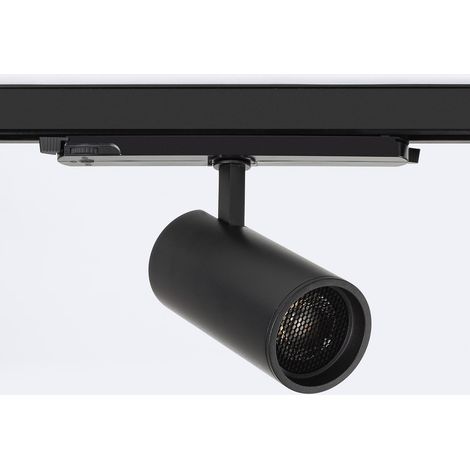 Faretto LED Fasano Nero 30W Anti-abbagliamento Regolabile DALI per Binario Trifase 3200K Bianco Caldo (1/4)