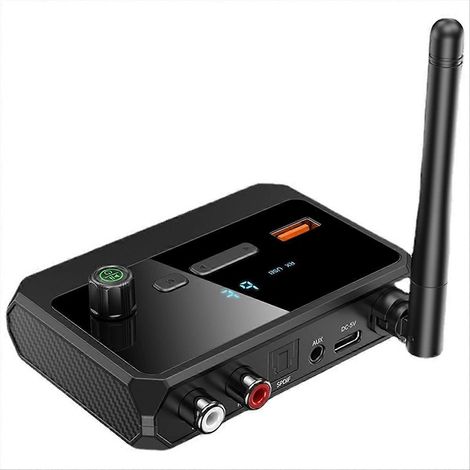Récepteur d'affichage numérique Bluetooth 5.3 Adaptateur coaxial à fibre optique (1/5)