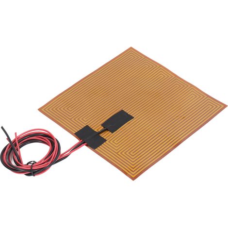 Élément chauffant flexible en film PI, 150 °C, 20 x 20 cm, plaque chauffante adhésive pour imprimante 3D, 24 V CC, 150 W (1/5)