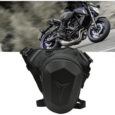 Accessoires moto, sacoche de jambe pour moto, sacoche de motard imperméable et réfléchissante, sac bandoulière de tourisme moto (numéro d'article : JMS-TB05), texture soie. (1/5)