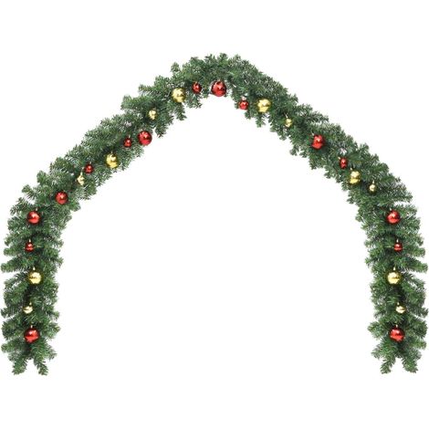 INLIFE Guirlande de Noël décorée avec boules 5 m (1/5)