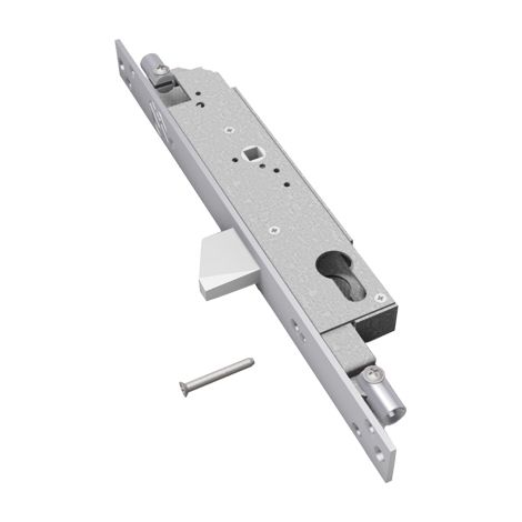 SERRATURA MONTANTE INFILARE 2153 SECUREMME  B.Q INOX F.MM 22 F.SAGOM M1 TRIPL+SCR+Q8 E.MM 30