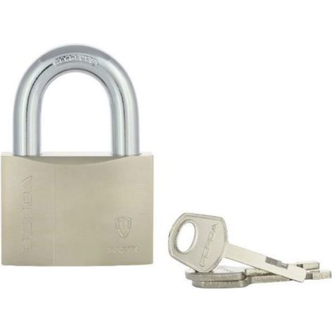 Cadenas Arceau - Corps Nickelé - Arceau Acier Trempé Chromé - Barillet À Disque - 1 Pièce