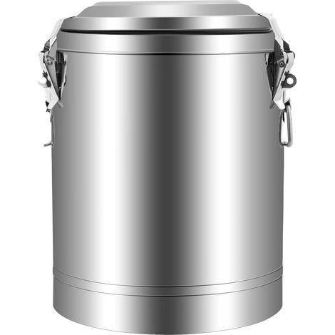 Calentador de alimentos, capacidad de 14 litros, recipiente térmico aislado, color plata. (1/2)