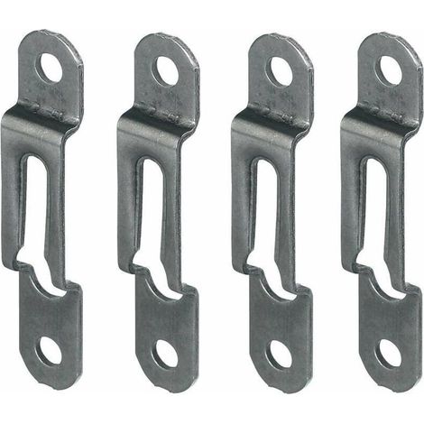 herrajes de montaje de acero bronceado para madera, de 16 mm de espesor x 12 mm de ancho, para fijar marcos de fotos, muebles, camas y zócalos.