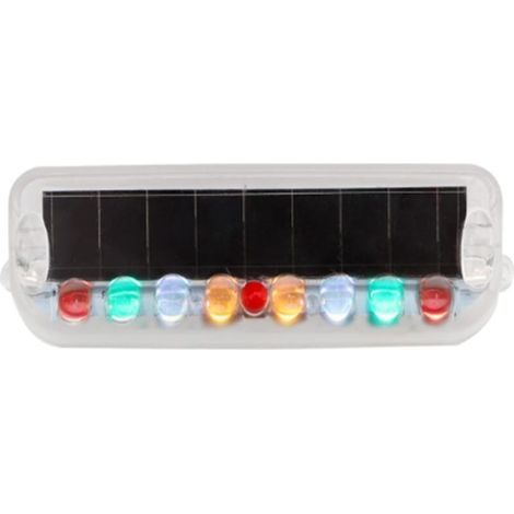 Universelle solarbetriebene Auto-Warnleuchte mit Blitzlicht, Diebstahlschutz und 8 blinkenden LEDs, Sicherheitslicht und Bremslicht (1/4)