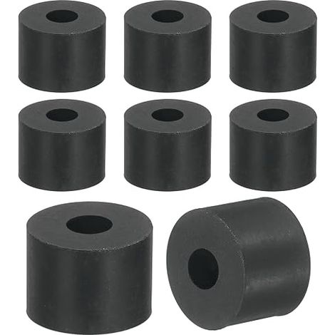 12 x Rubber Washers 16 mm OD x 6 mm ID x 12 mm Thick Plastic Spacer Flat Anti-Vibration Round for Domestic Industrial Machines (1/5)