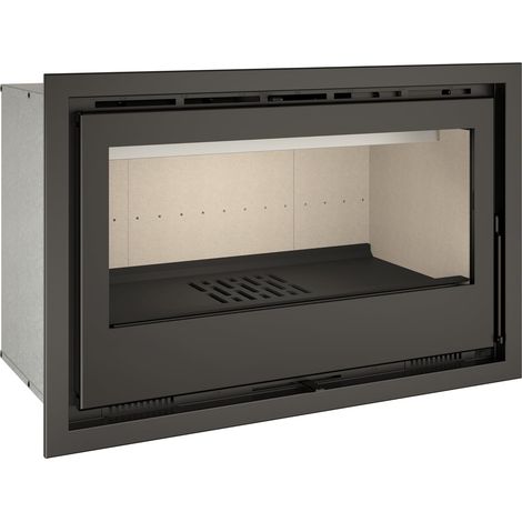 TJ - Cheminée à Bois encastrable avec Turbines Modèle FLAMA 90 de 8,4 kW