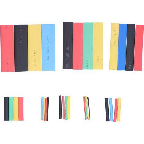 328 pièces de gaines thermorétractables et manchons isolants thermorétractables colorés et écologiques (1/5)