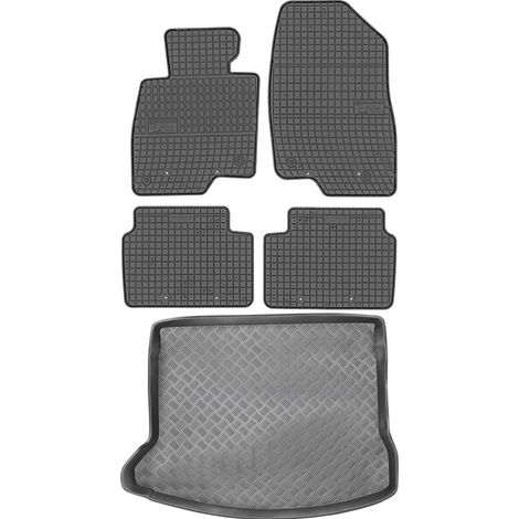Mazda 3 III Schrägheck (2013–2018) – SET: Gummifußmatten + Kofferraummatte