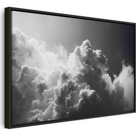 Tableau décoratif artgeist toile noire 90x60 cm moderne