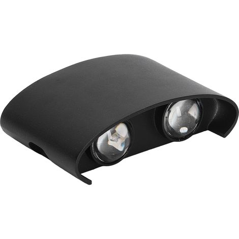 Applique murale LED étanche, style moderne, pour intérieur et extérieur, 90-265 V, 4 W, boîtier noir, lumière chaude (1/5)