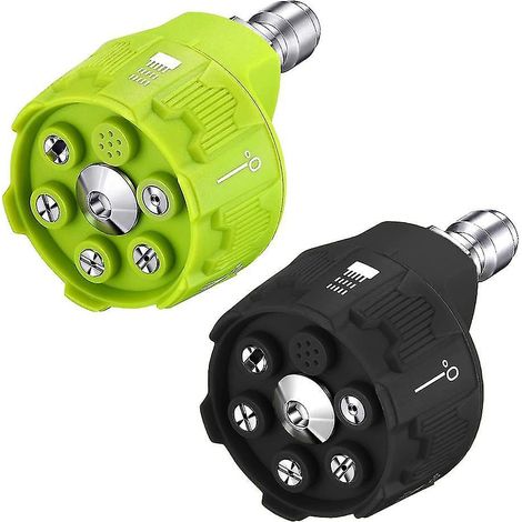 Buses de nettoyeur haute pression 6 en 1, changement rapide, 3000-4000 psi (vert et noir) (1/5)