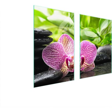 GLASSCHUTZPLATTE FÜR KÜCHE 65x52 ORCHIDEE (1/5)