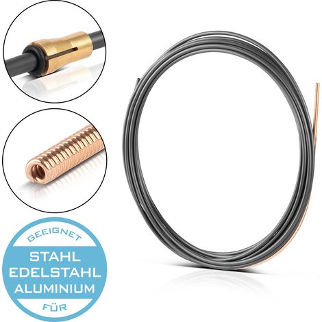STAHLWERK Guida del filo con anima in carbonio 5 m per torcia MIG MAG AK15 MB15 AK25 MB25