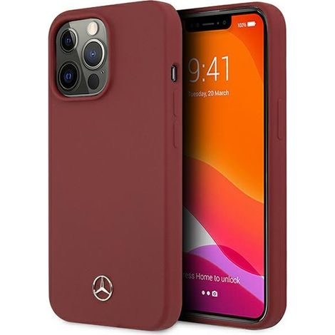 Coque en silicone rouge Mercedes pour iPhone 13 Pro (1/5)