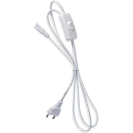 Cavo con jack da 3 pin con spina ed interruttore cavetto per sottopensile led reglette attacco t5 150 cm (1/2)