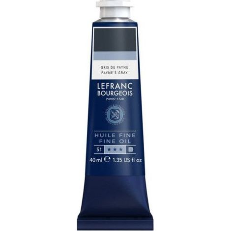 Peinture à l'huile - Fine - Gris de payne - 261 - Lefranc Bourgeois - 40ml (1/2)