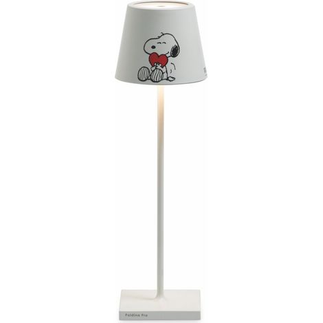Zafferano Lampada da Tavolo Poldina Pro Peanuts - Heart ricaricabile e dimmerabile con batteria fino a 12 ore. Per uso esterno IP65